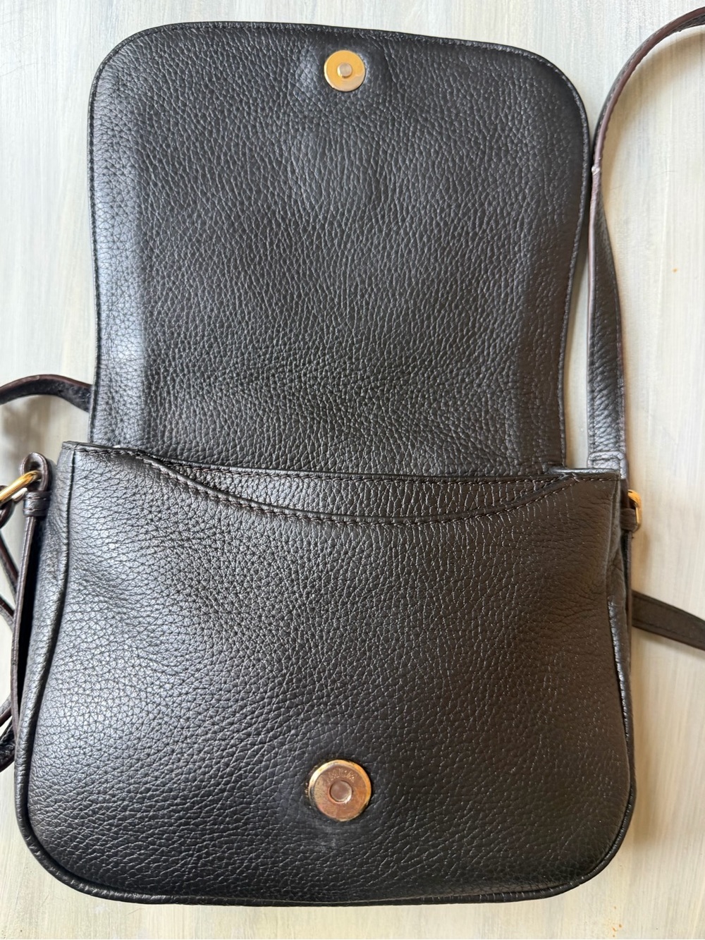 MCM Pebbled Black Leather Crossbody Bag with outside slip pocket!! - Picture 13 of 16